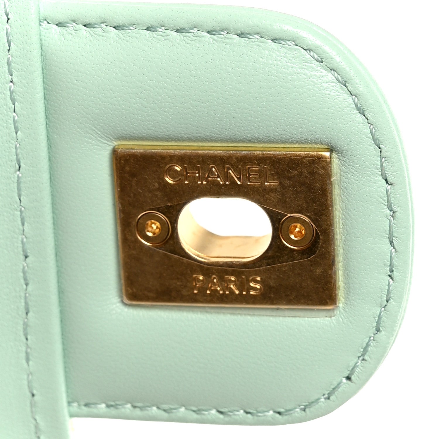 Chanel Tweed Handle Crush Top Handle Flap Bag Light Blue Ecru 7 of 12