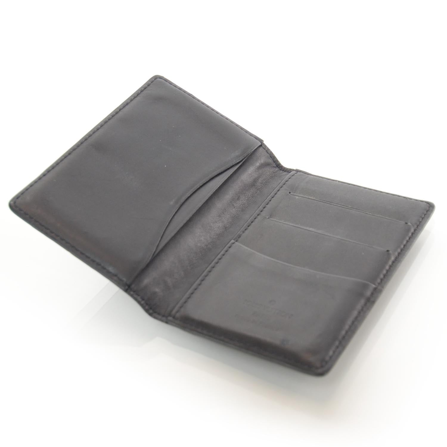Louis Vuitton Nomade Leather Pocket Organizer Card Holder Black 5 of 8