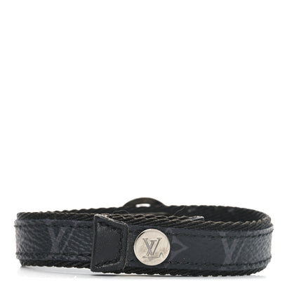 Louis Vuitton Monogram Eclipse LV Circle Bracelet 3 of 4