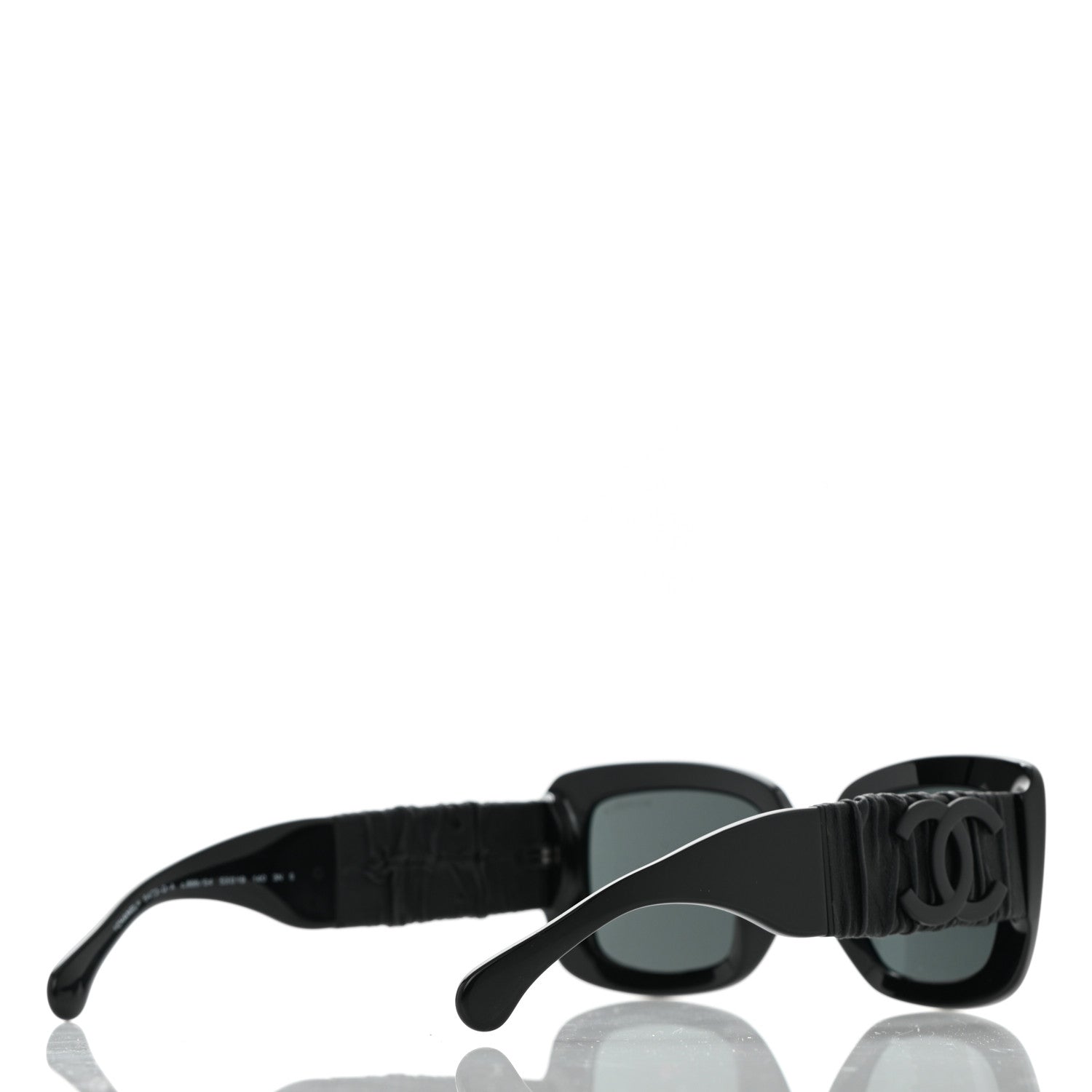 Chanel Acetate Calfskin Polarized Square Sunglasses 5473-Q-A Black 4 of 8