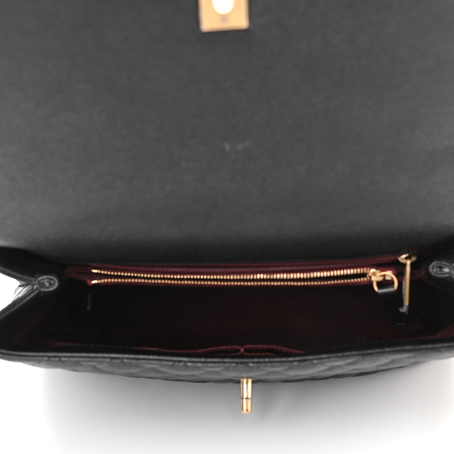 Chanel Caviar Quilted Medium Coco Handle Flap Black 5 of 10
