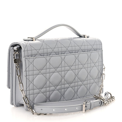 Christian Dior Lambskin Cannage My Dior Top Handle Bag Cloud Blue 3 of 10