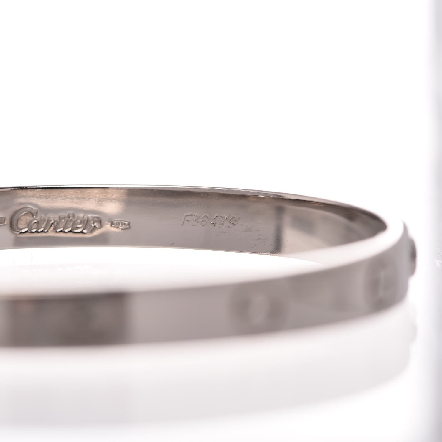 Cartier 18K White Gold LOVE Bracelet 18 5 of 7