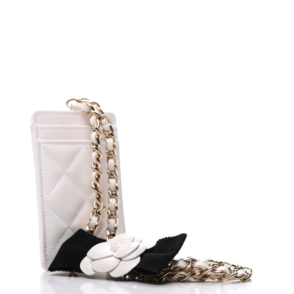 Chanel Lambskin Quilted My Chanel Lady Card Holder On Chain White 3 of 8