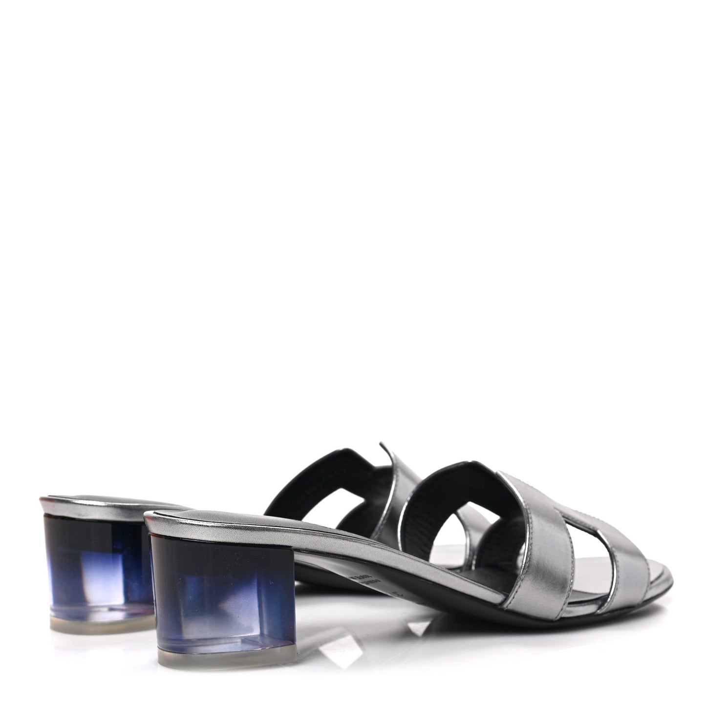 Metallic Nappa Oasis Sandals 37.5 Gris Argente
