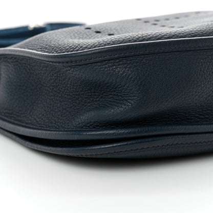 Hermes Taurillon Clemence Evelyne III PM Bleu De Prusse 9 of 10