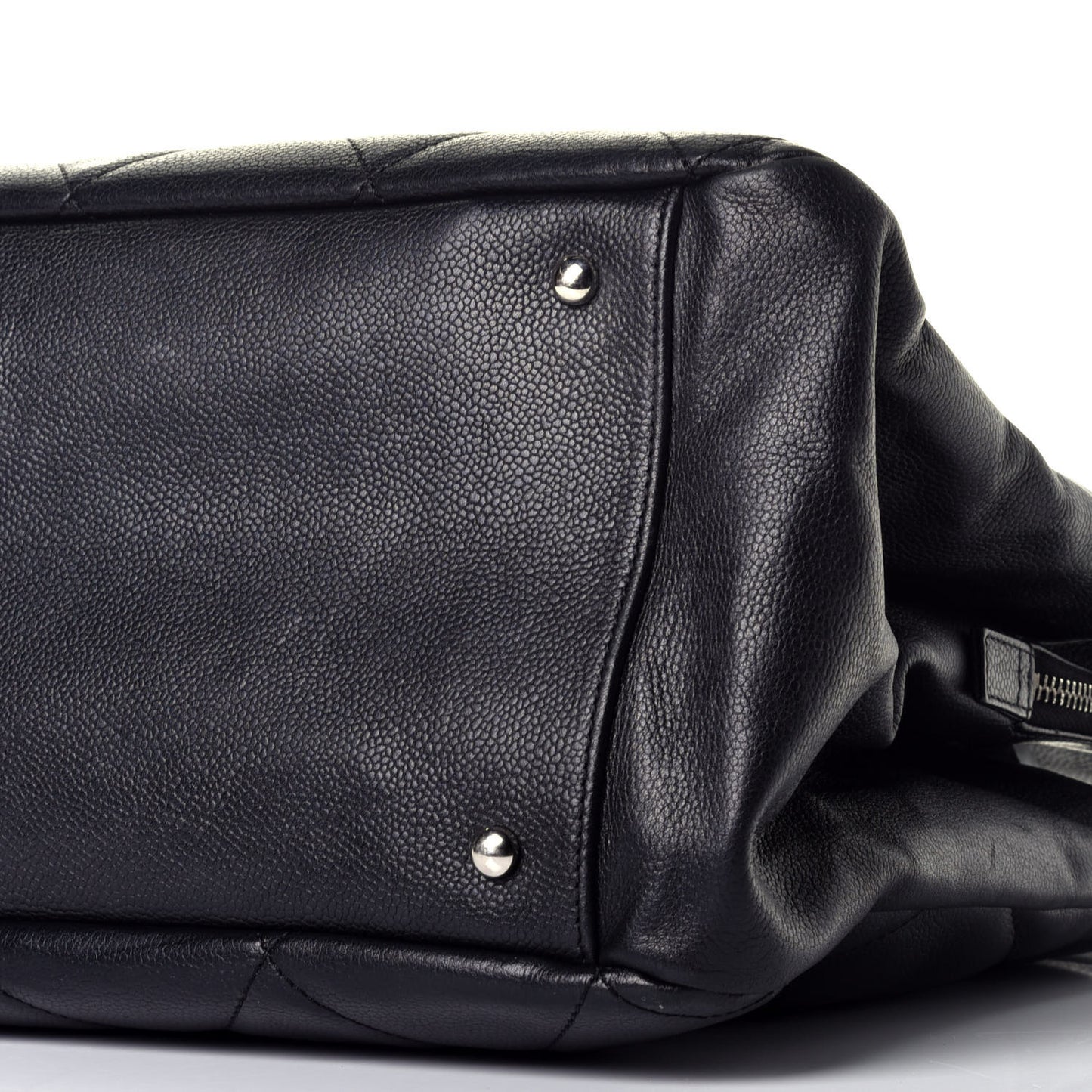 Soft Caviar Quilted CC Timeless Tote Black