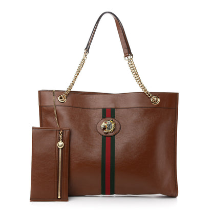 Gucci Calfskin Large Rajah Chain Tote Cuir 1 of 10