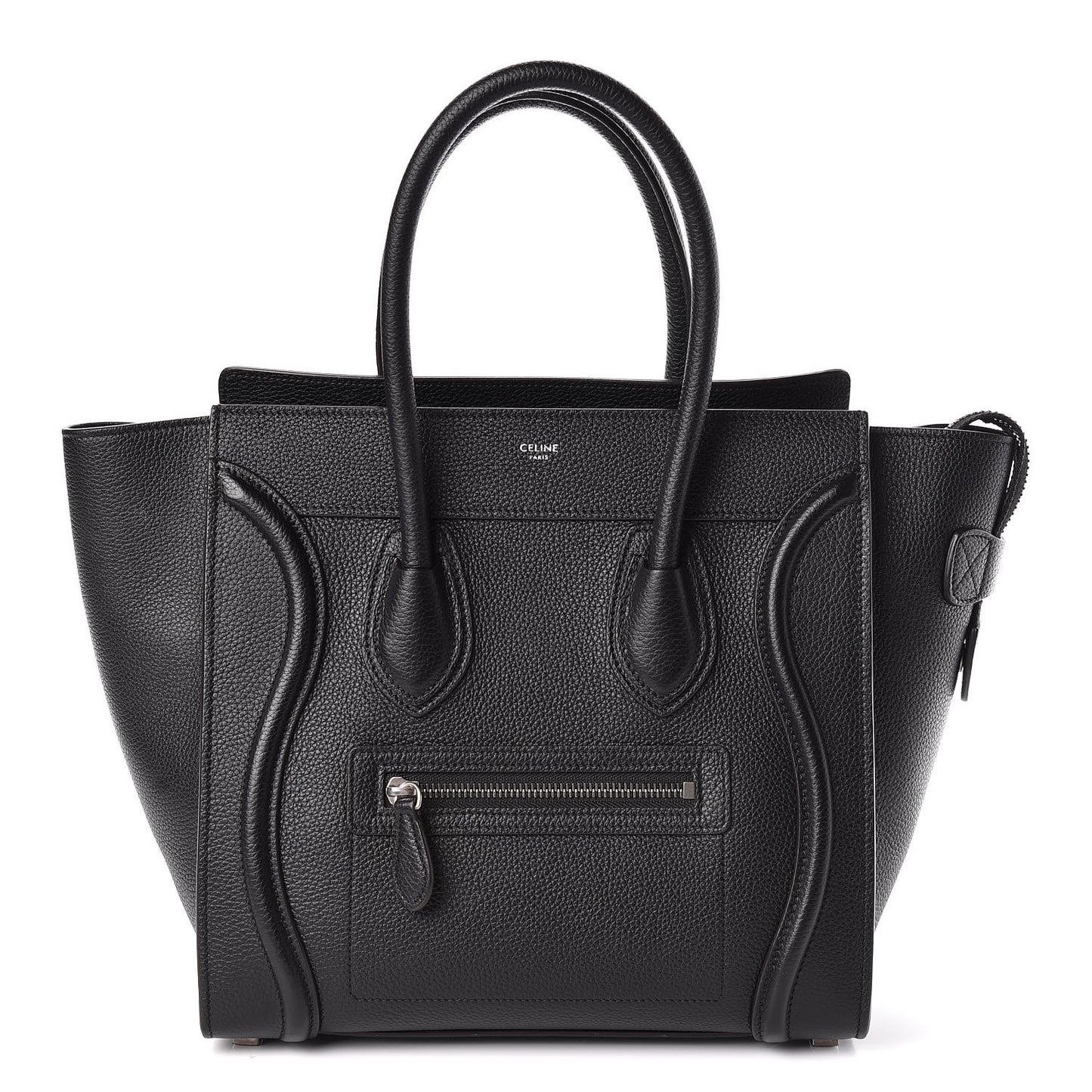 Drummed Calfskin Micro Luggage Black