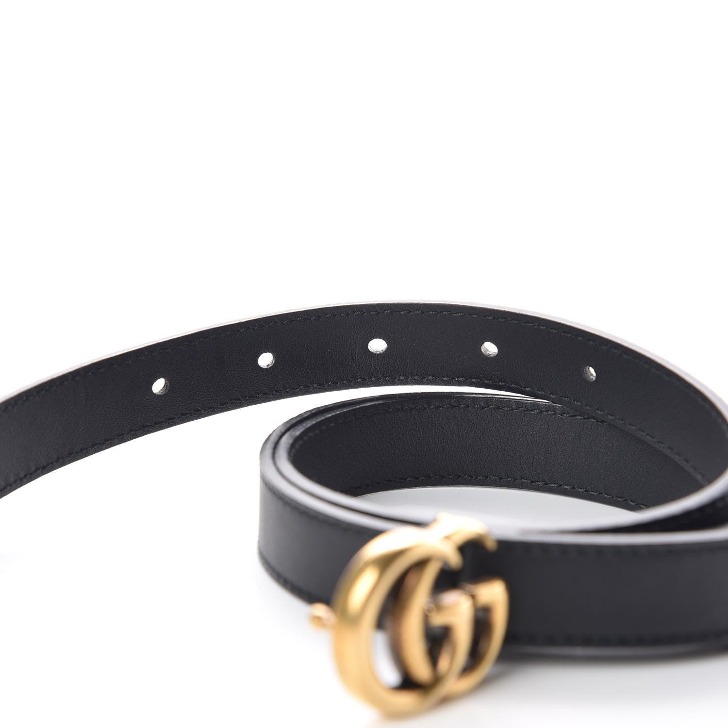 Gucci Calfskin Double G 20mm Belt 85 34 Black 5 of 6
