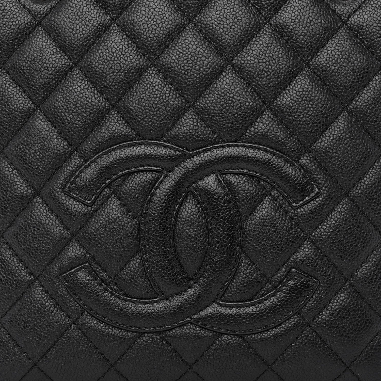 Chanel Caviar Quilted Petit Shopping Tote PST Black 8 of 13