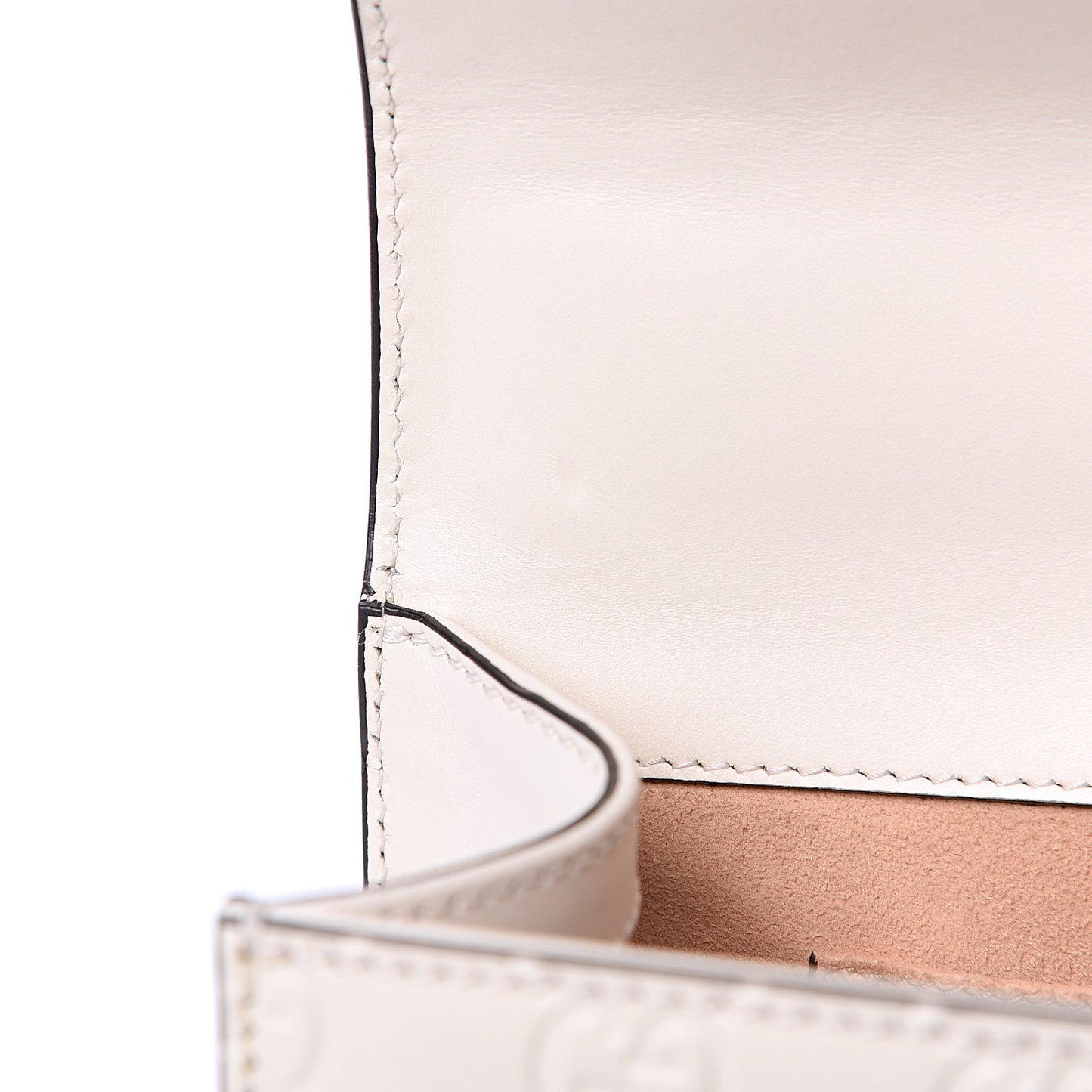 Guccissima Small Padlock Shoulder Bag White