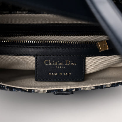 Christian Dior Oblique Saddle Bag Blue 6 of 13