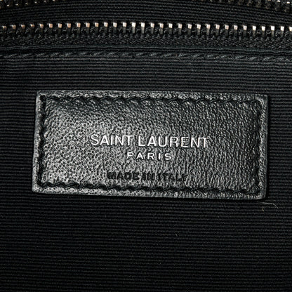 Saint Laurent Lambskin Quilted Medium Loulou Puffer Monogram Chain Satchel Black 8 of 12