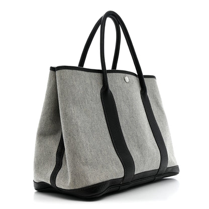 Hermes Buffle Skipper Toile Garden Party 36 MM Tote Black 3 of 18