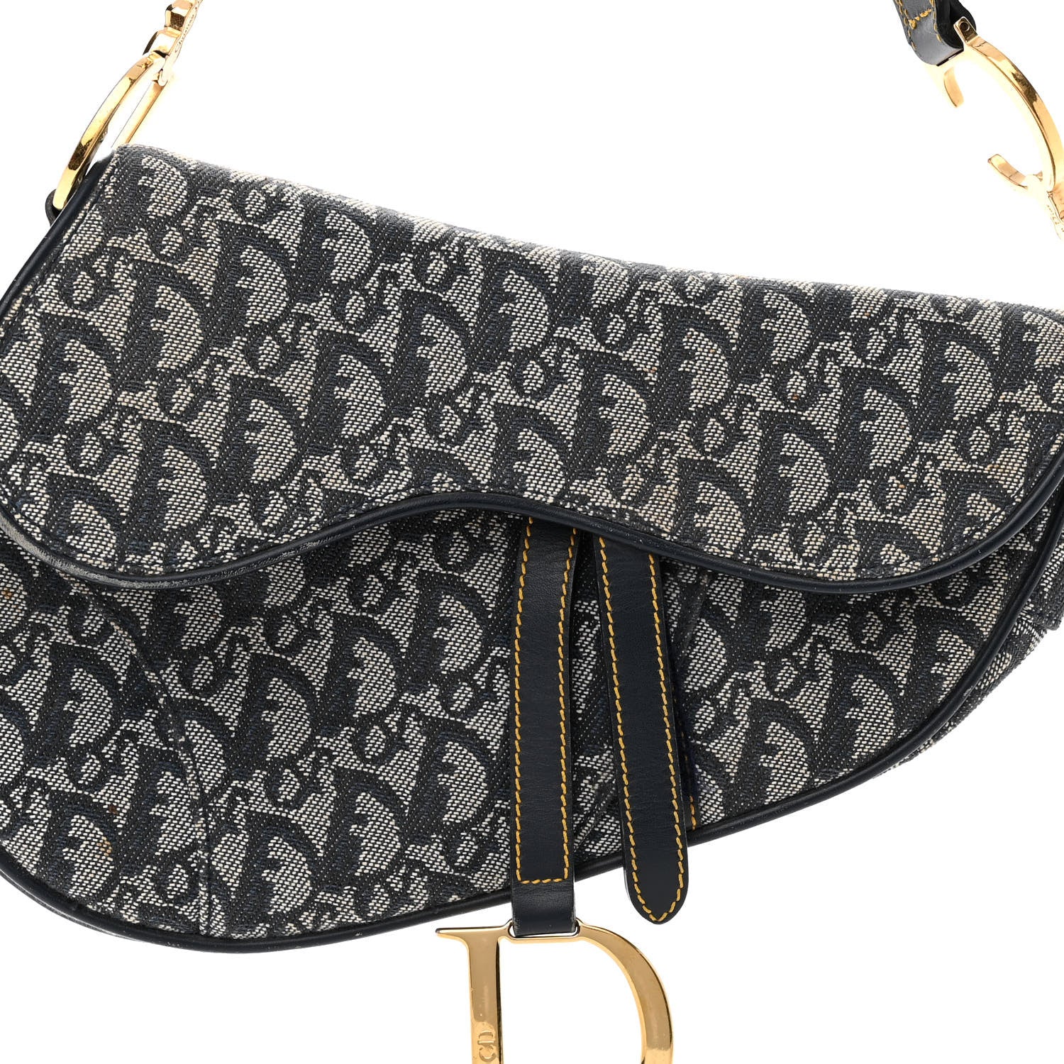 Christian Dior Monogram Saddle Bag Blue 6 of 9