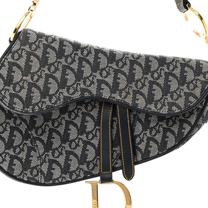 Christian Dior Monogram Saddle Bag Blue 6 of 9