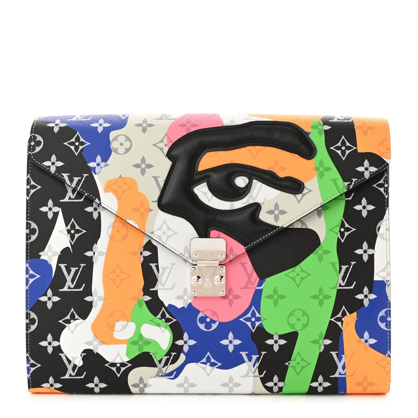 Monogram Portrait Mark Folder Laptop Sleeve Multicolor
