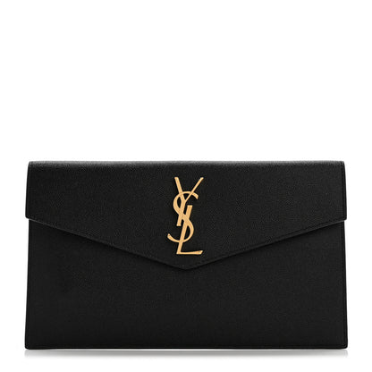 Saint Laurent Grain De Poudre Uptown Pouch Black 1 of 8