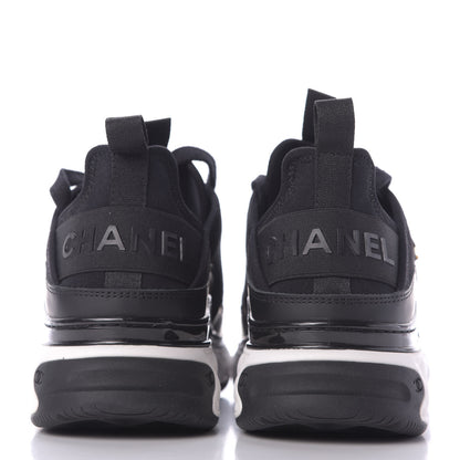 Chanel Velvet Calfskin Mixed Fibers CC Sneakers 37 Black 5 of 11