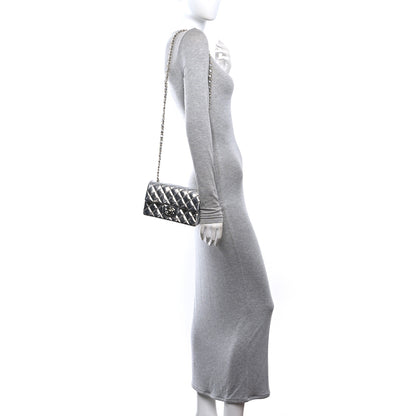 Chanel Hammered Metallic Calfskin Quilted Small Double Flap Silver 2 of 11