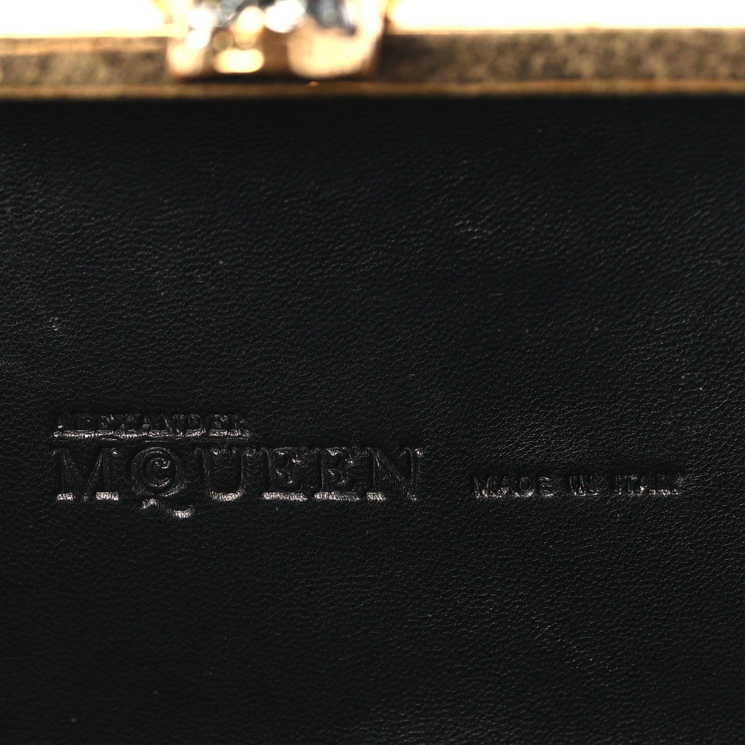 Alexander McQueen Metallic Nappa Skull Box Clutch Gold 6 of 10