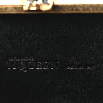 Alexander McQueen Metallic Nappa Skull Box Clutch Gold 6 of 10