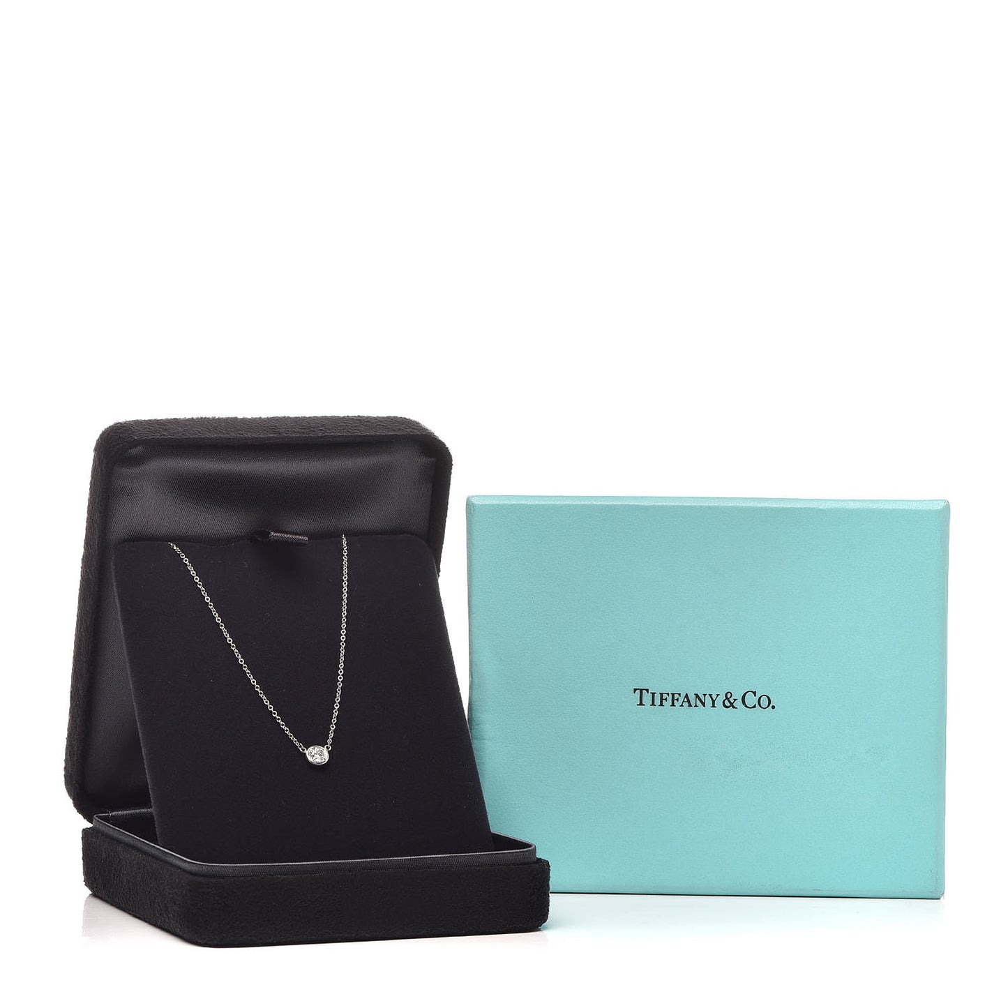 Platinum Diamond .27ct Elsa Peretti Diamonds by the Yard Pendant Necklace