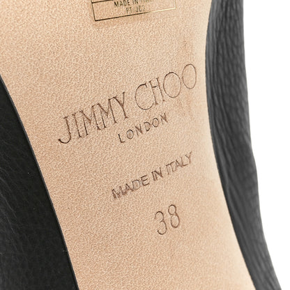 Jimmy Choo Grainy Calfskin Duke 65 Booties 38 Black 8 of 9