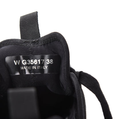 Chanel Fabric Calfskin Suede CC Sneakers 38 Black 9 of 10