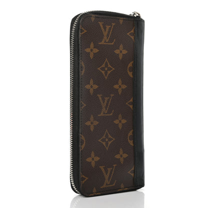 Louis Vuitton Monogram Macassar Vertical Zippy Wallet 3 of 6