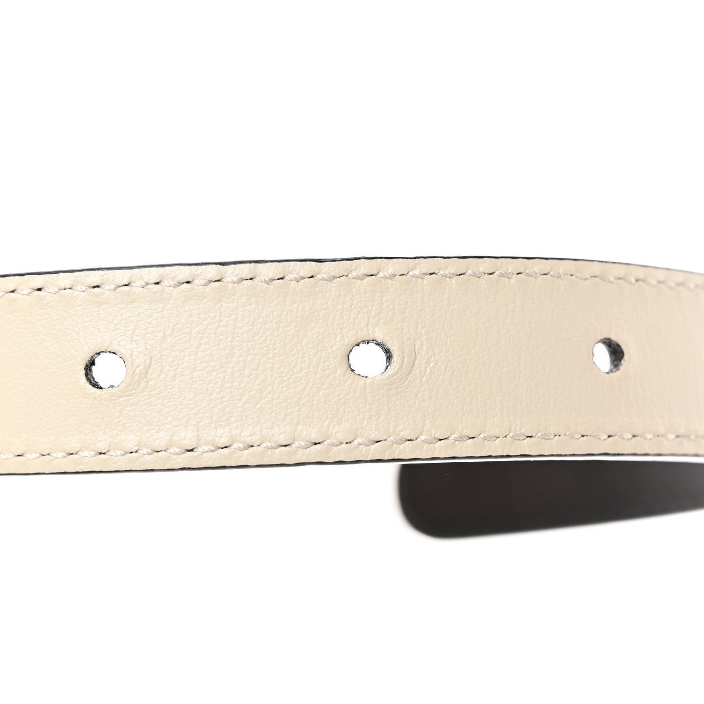 Plutone Calfskin Double G Reversible 20mm Belt 95 38 Black White