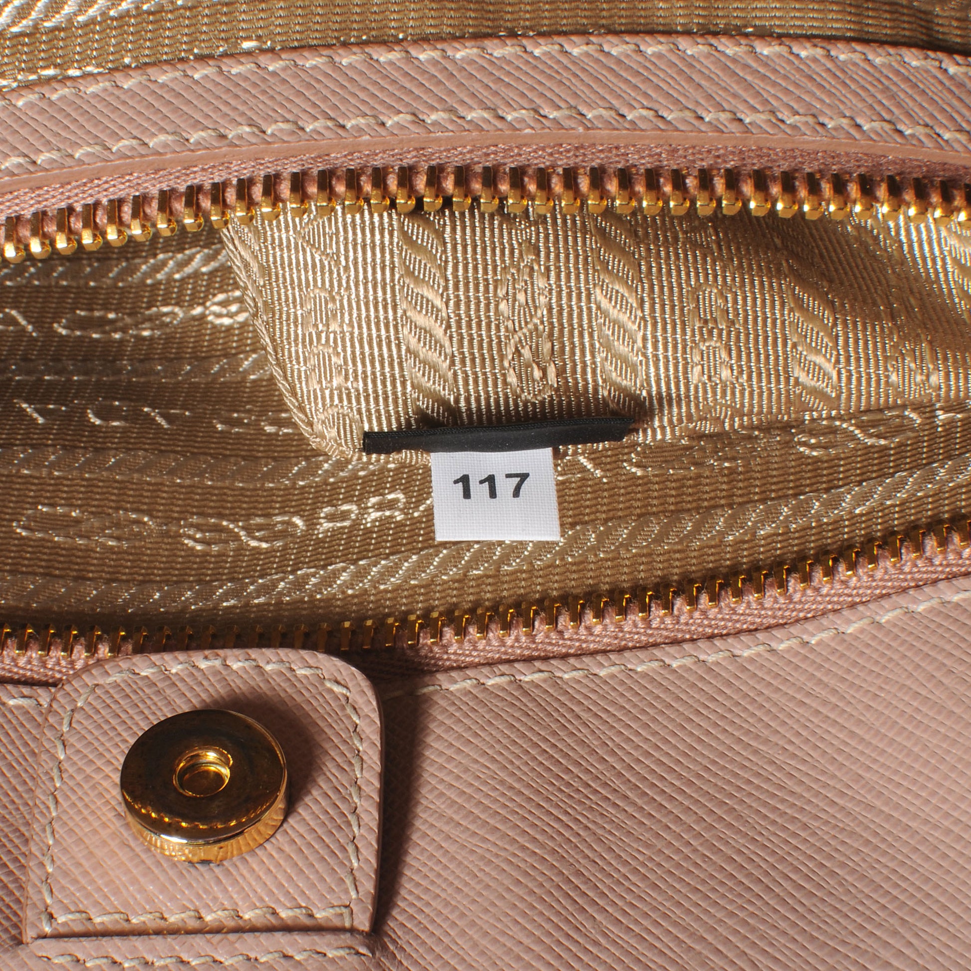 Prada Saffiano Lux Large Tote Cammeo 8 of 9