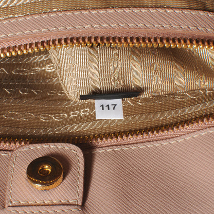 Prada Saffiano Lux Large Tote Cammeo 8 of 9