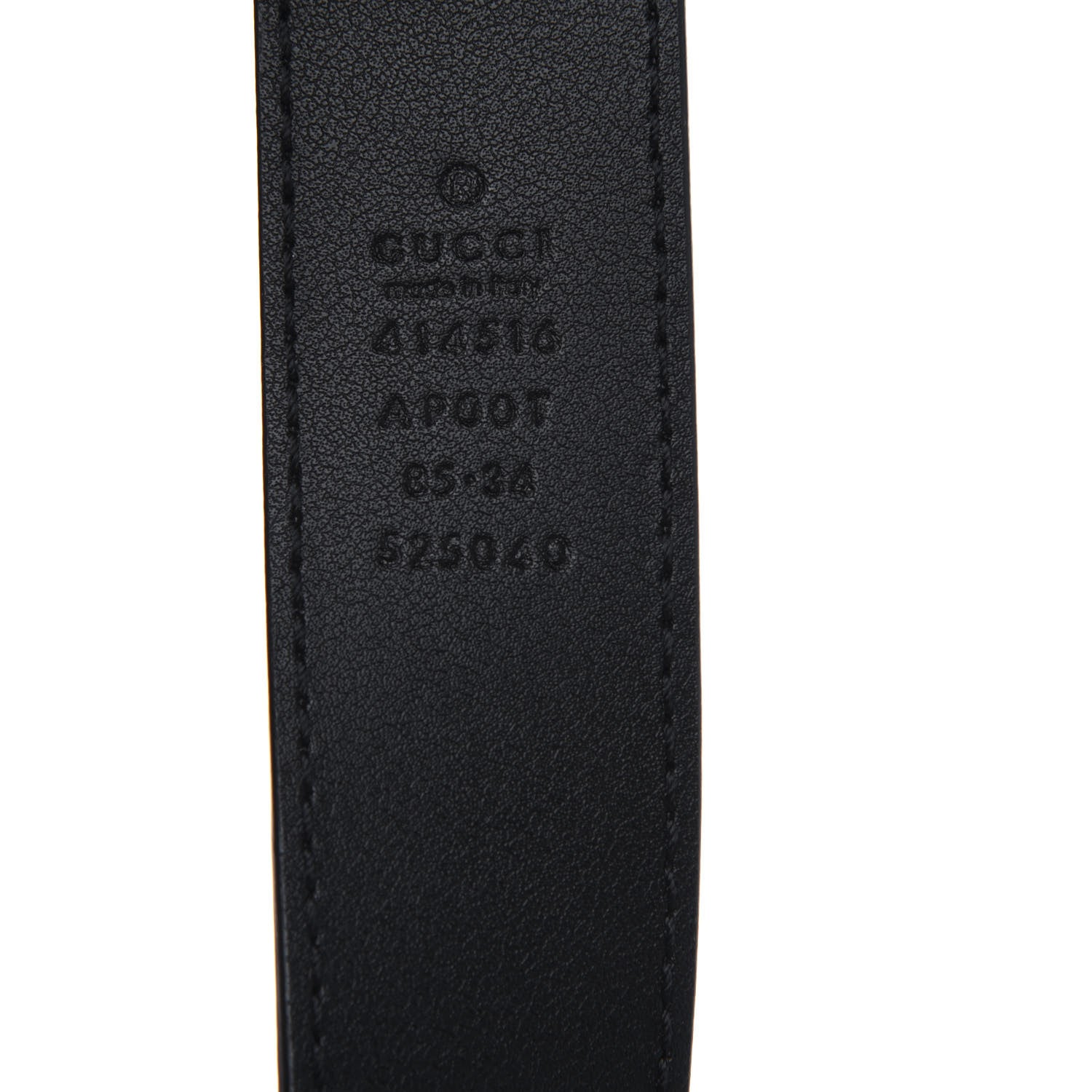 Gucci Calfskin Double G 30mm Belt 85 34 Black 3 of 3