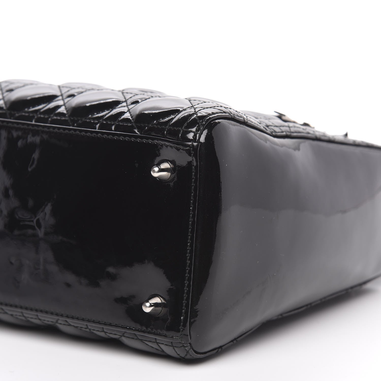 Christian Dior Patent Cannage Medium Lady Dior Black 9 of 13