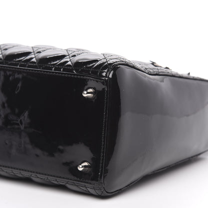 Christian Dior Patent Cannage Medium Lady Dior Black 9 of 13