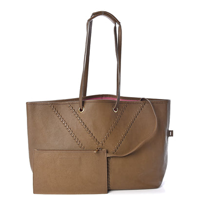 Saint Laurent Calfskin Medium Neo Double Reversible Tote Dark Beige Pink 1 of 51