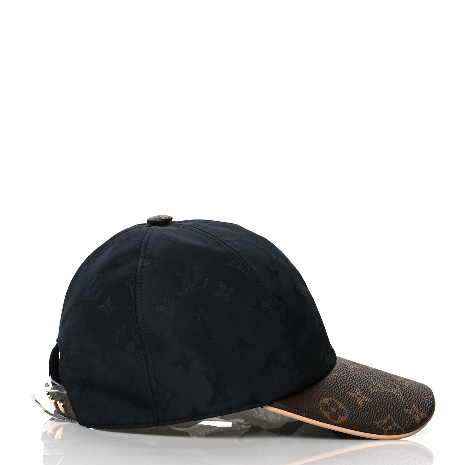 Louis Vuitton Polyester Silk Monogram LV Get Ready Cap M Black 4 of 9