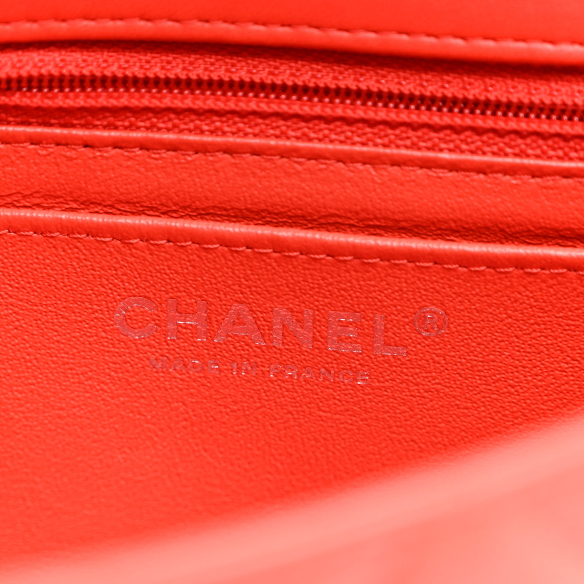 Chanel Lambskin Quilted Mini Rectangular Flap Red 6 of 10