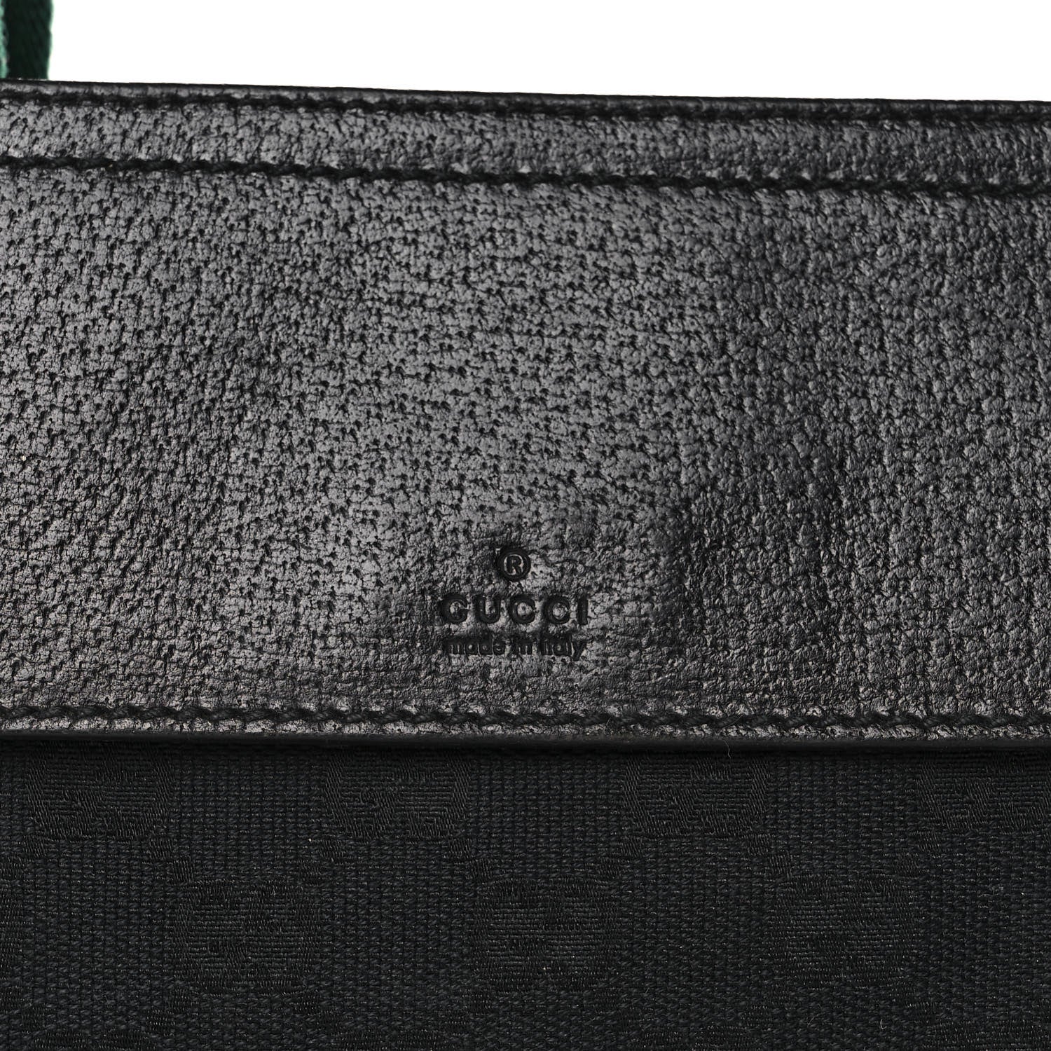Gucci Monogram Web Belt Pouch Bag Black 8 of 12
