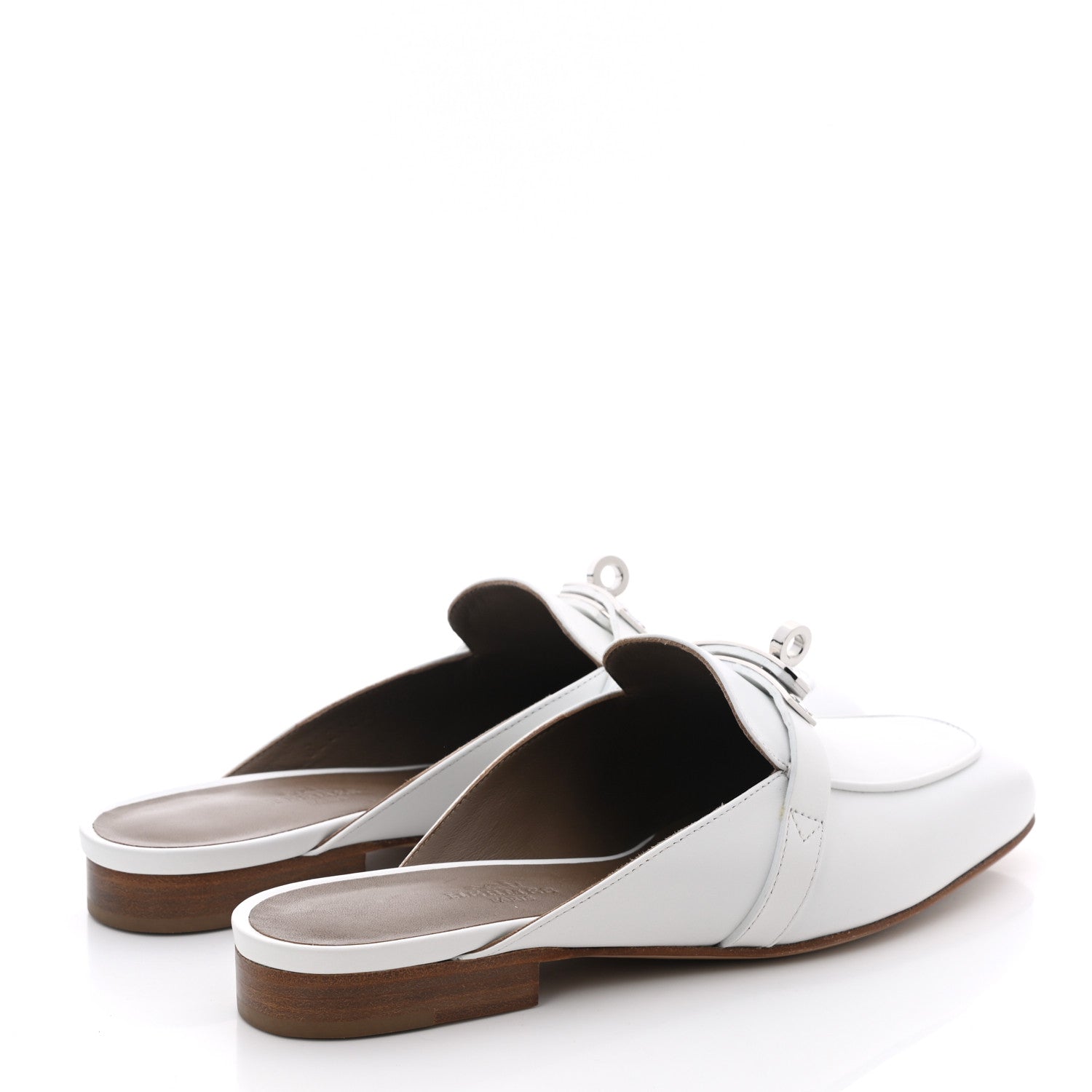 Hermes Calfskin Oz Mules 35 White 4 of 9