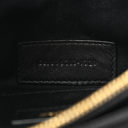 Saint Laurent Grain De Poudre Chevron Monogram Large Bill Pouch Black 7 of 8