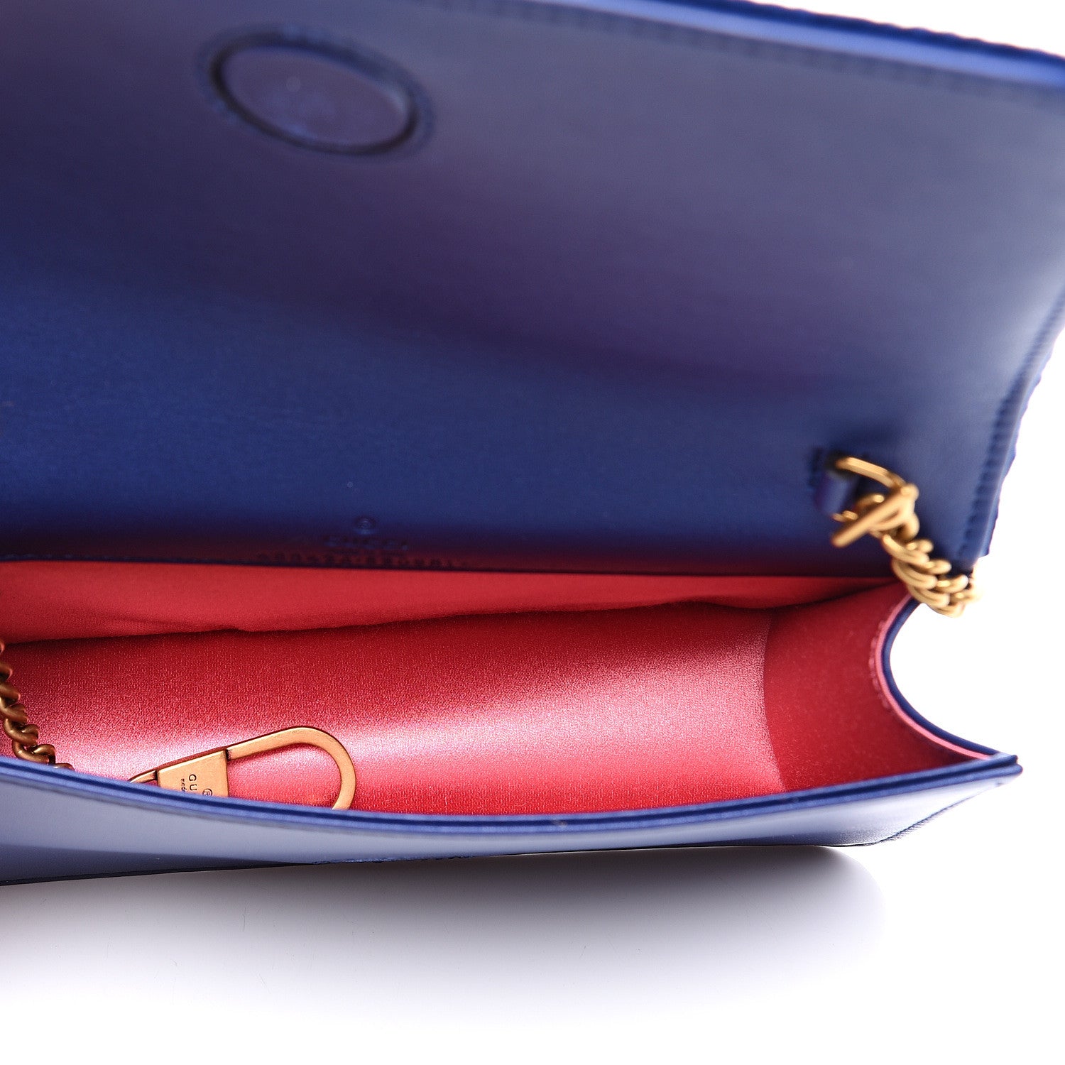 Gucci Velvet Matelasse GG Marmont Mini Bag Cobalt Blue 4 of 12