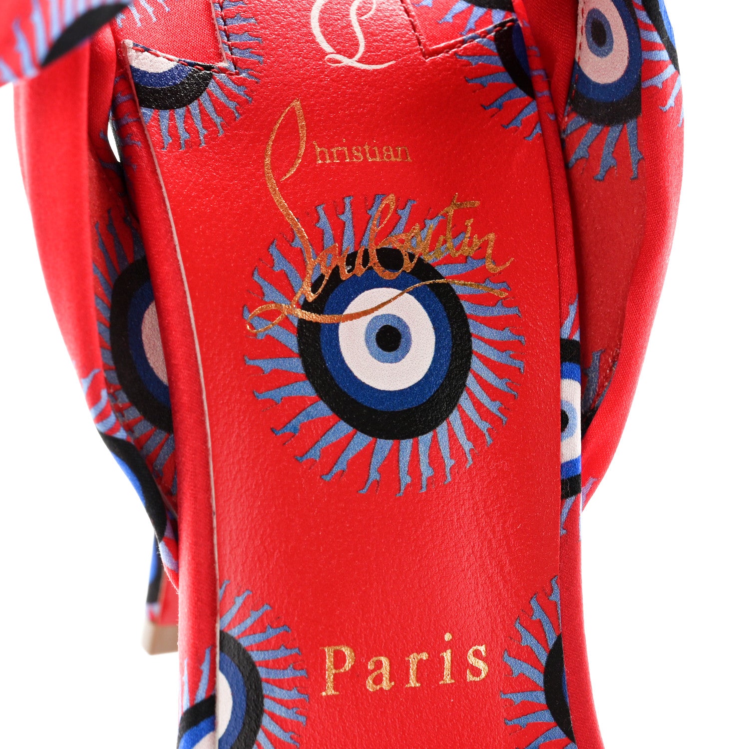 Christian Louboutin Crepe Satin Greekaba Du Desert 100 Sandal 40 Red 7 of 7