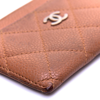 Chanel Caviar Quilted Card Holder Brown 12 of 13