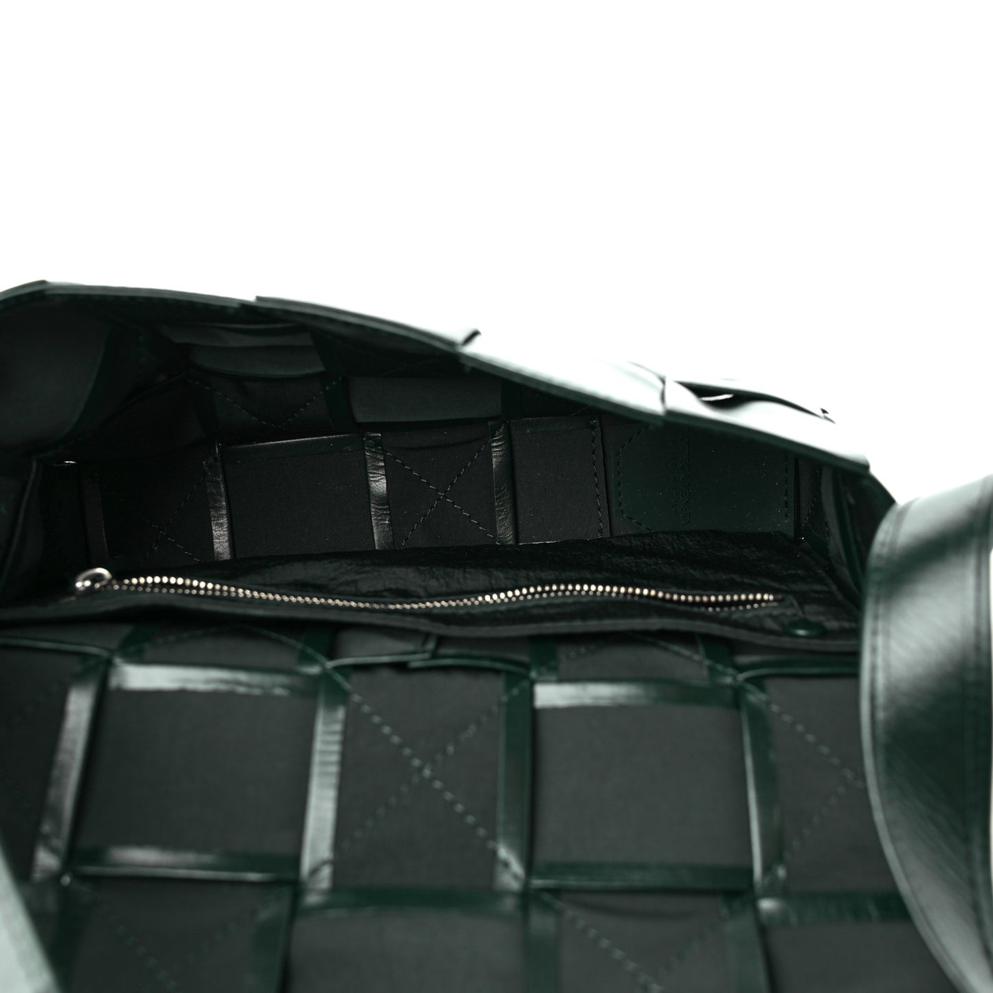 Paper Calfskin Maxi Intreccio Cassette Crossbody Bag Black