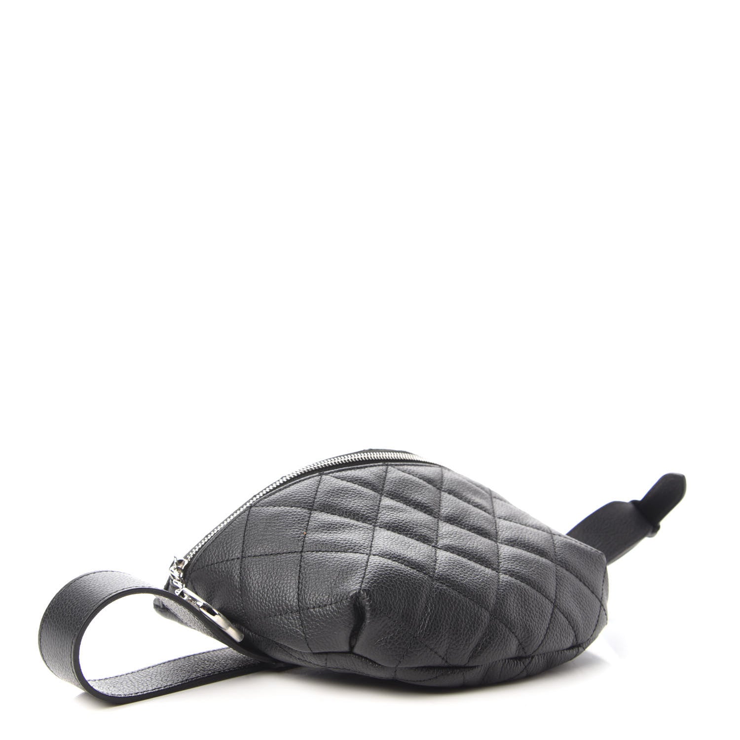 Chanel Grained Calfskin Quilted Waist Belt Bag Black 4 of 10