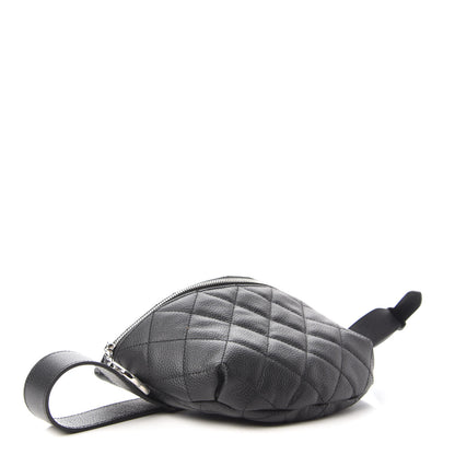 Chanel Grained Calfskin Quilted Waist Belt Bag Black 4 of 10