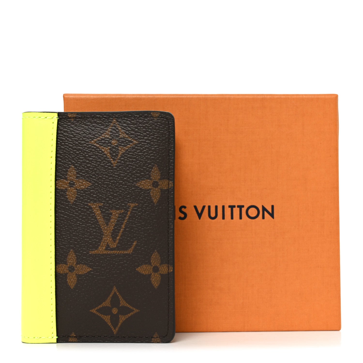 Louis Vuitton Monogram Macassar Pocket Organizer NM Florescent Yellow 7 of 7